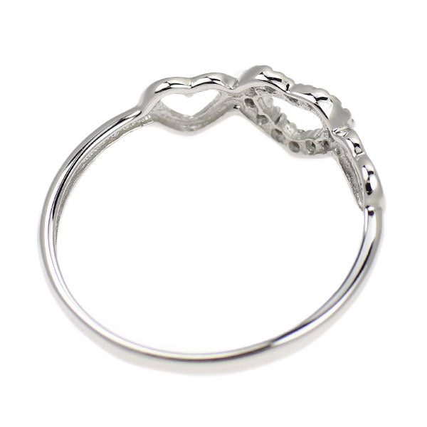 K10WG ダイヤモンド リング 0.03ct ハート