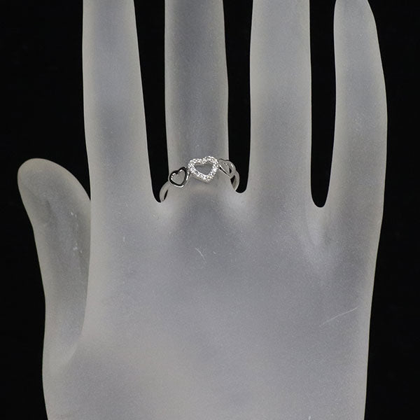 K10WG ダイヤモンド リング 0.03ct ハート