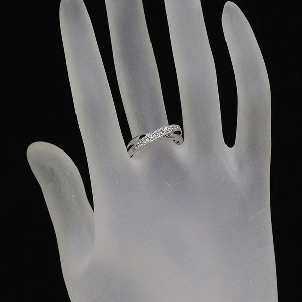 K10WG ダイヤモンド付きリング 11号 K10WGホースモチーフダイヤモンドホワイトゴールドリング 馬の