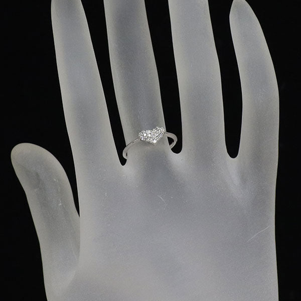 K10WG ダイヤモンド リング 0.15ct ハート