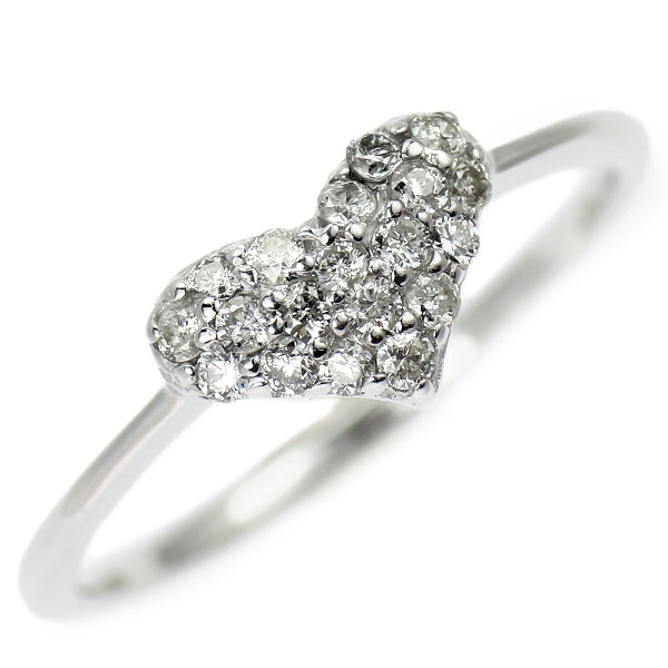 K10WG ダイヤモンド リング 0.15ct ハート