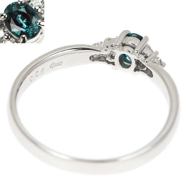ajour/アジュール 希少 Pt900 アレキサンドライト ダイヤモンド リング 0.165ct D0.05ct