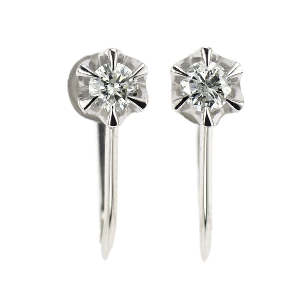 Pt850 ダイヤモンド イヤリング 0.20ct