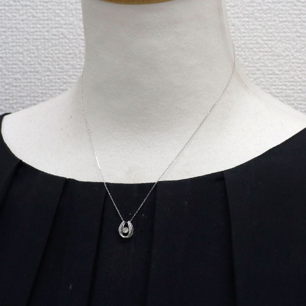 Pt950 ダイヤモンド  ペンダントネックレス 0.15ct D0.05ct 馬蹄