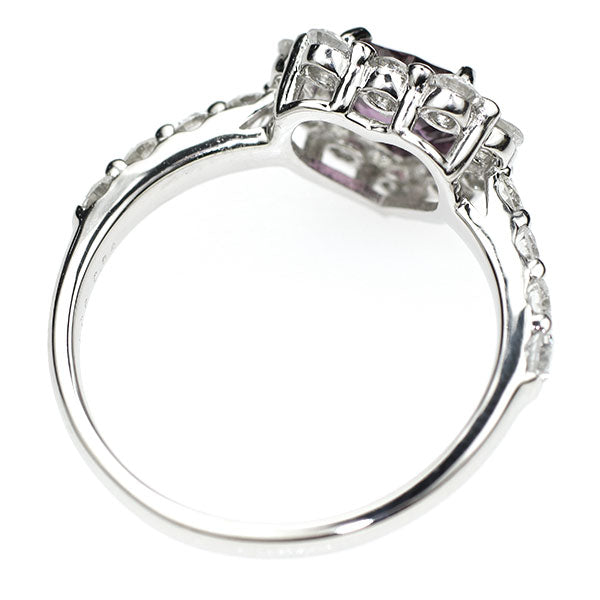 新品 Pt950 非加熱ラベンダー サファイア ダイヤモンド リング S1.06ct D0.84ct 【エスコレ】