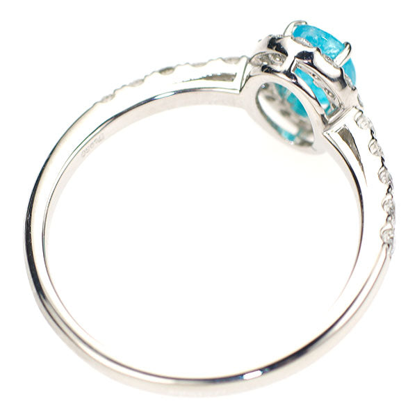 新品 Pt950 ブラジル産パライバトルマリン ダイヤモンド リング 0.553ct D0.85ct 【エスコレ】