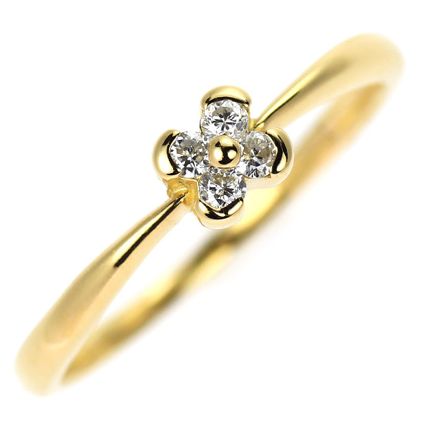 K18YG ダイヤモンド リング 0.06ct フラワー