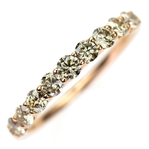 K18PG ダイヤモンド リング 0.54ct ハーフエタニティ