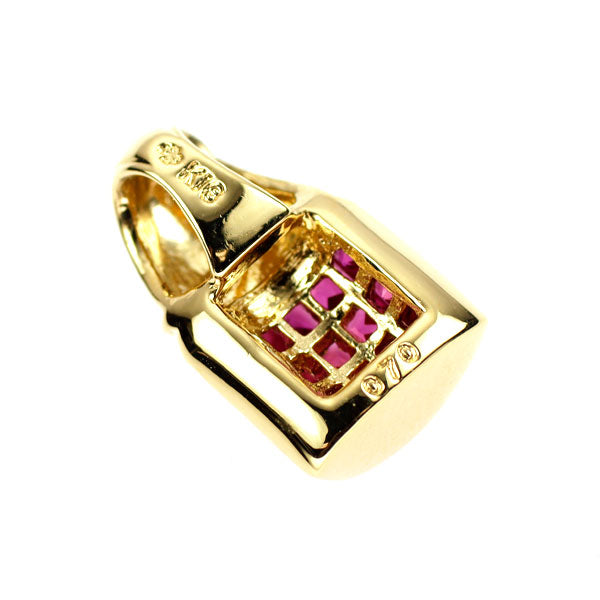 K18YG ルビー ペンダントトップ 0.70ct ミステリーセッティング