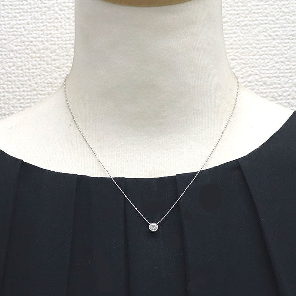 K18WG ダイヤモンド ペンダントネックレス 0.32ct