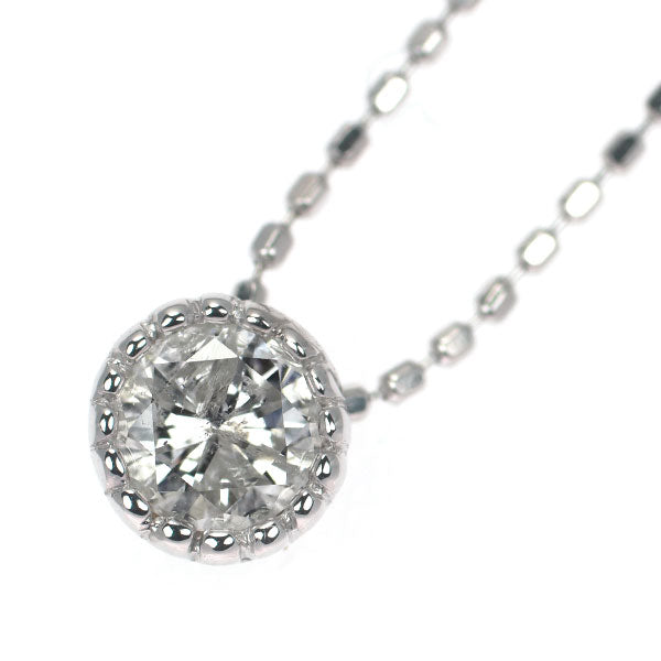 K18WG ダイヤモンド ペンダントネックレス 0.32ct