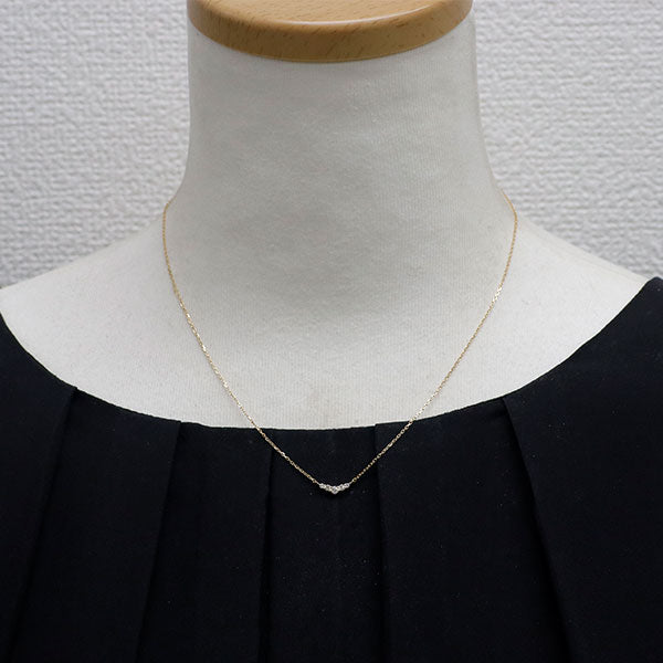 ヴァンドーム青山 K18YG ダイヤモンド ペンダントネックレス 0.11ct