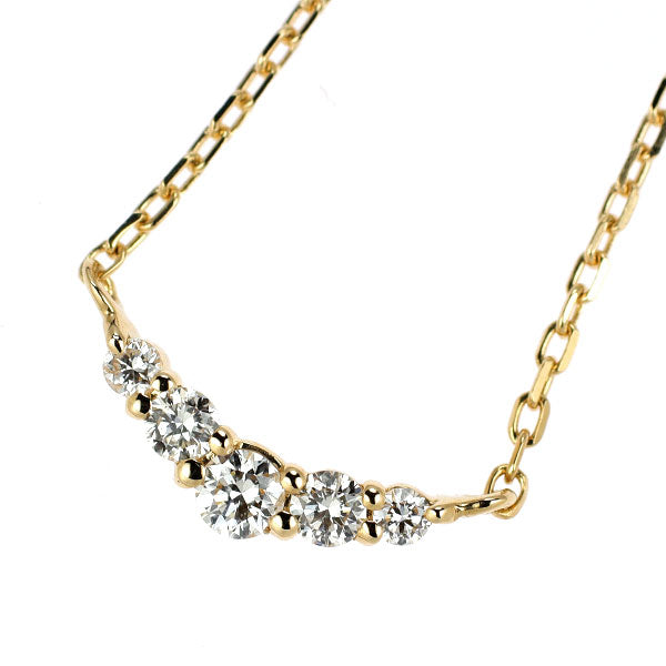 ヴァンドーム青山 K18YG ダイヤモンド ペンダントネックレス 0.11ct