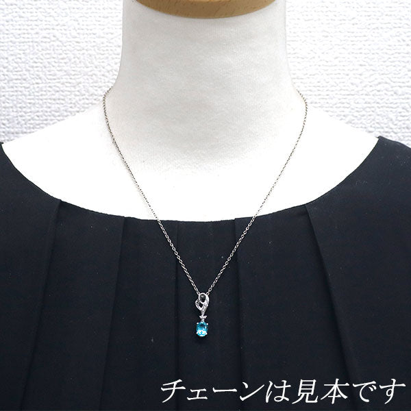 K18WG アパタイト ダイヤモンド ペンダントトップ