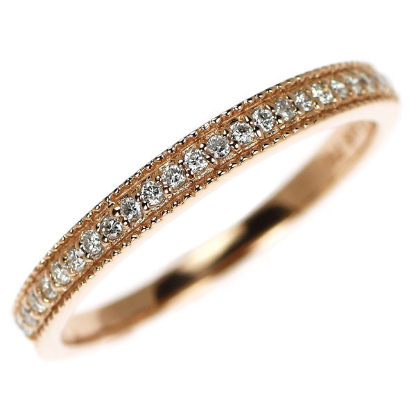 K18PG ダイヤモンド リング 0.13ct ハーフエタニティ