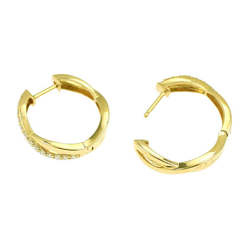 K18YG ダイヤモンド ピアス 0.36ct フープ — セルビーオンライン