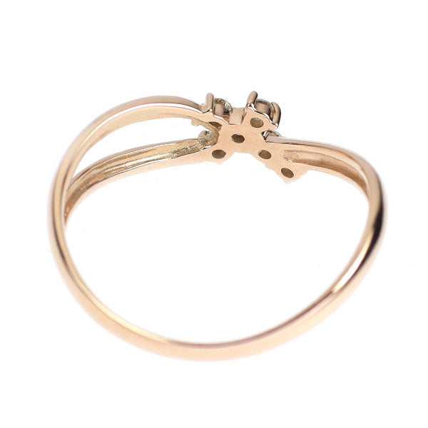 K18PG ダイヤモンド リング 0.12ct クロス