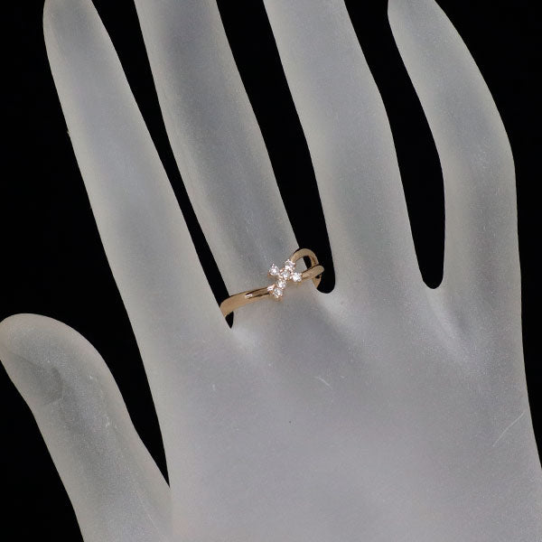 K18PG ダイヤモンド リング 0.12ct クロス