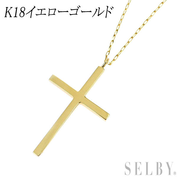 K18YG ペンダントネックレス クロス