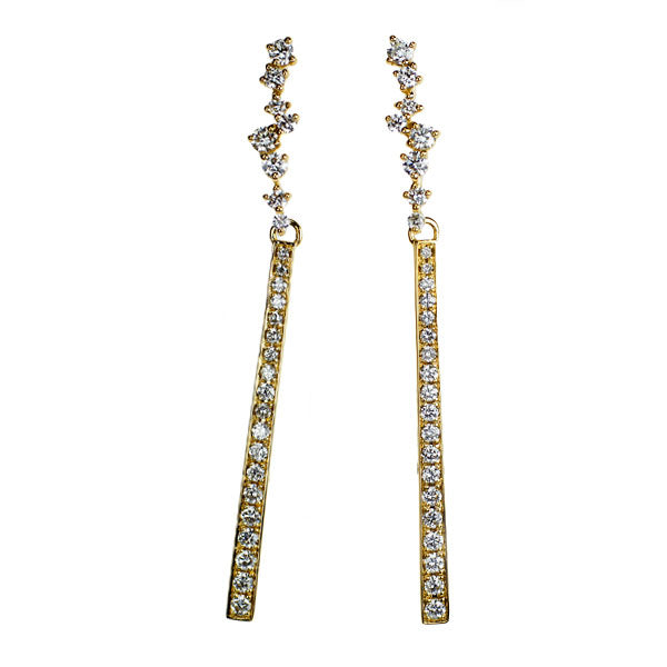 ローズヴィフ K18YG ダイヤモンド ピアス 0.48ct — セルビーオンライン