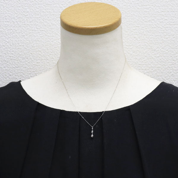 K18WG ダイヤモンド ペンダントネックレス 0.03ct