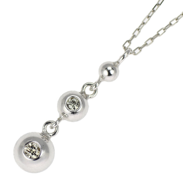 K18WG ダイヤモンド ペンダントネックレス 0.03ct