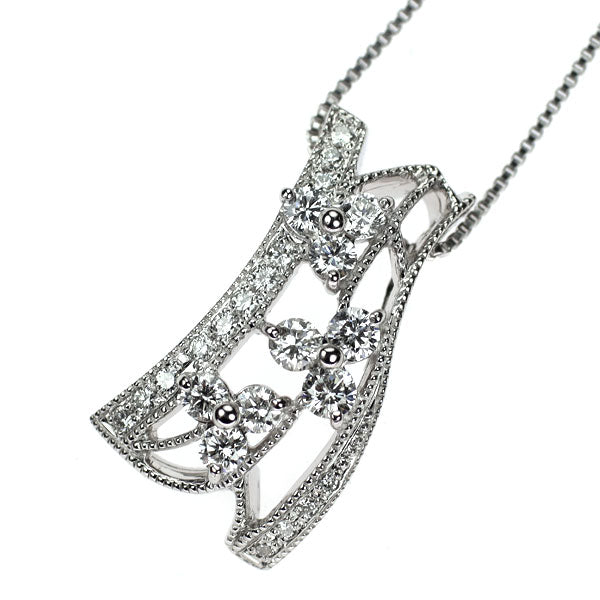 Pt900/ Pt850 ダイヤモンド ペンダントネックレス 0.60ct