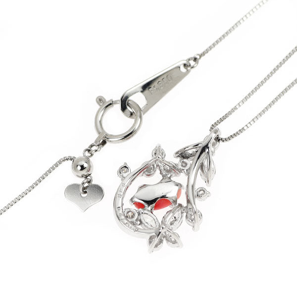 Pt900/Pt850 コンクパール ダイヤモンド ペンダントネックレス 0.43ct D0.57ct