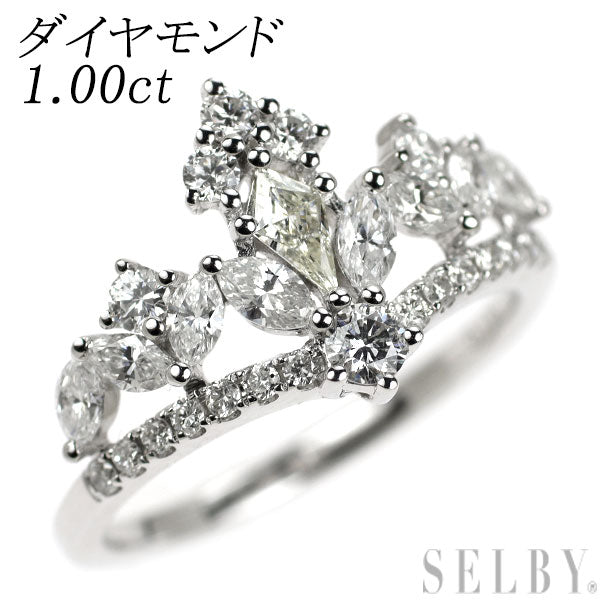 K18WG ダイヤモンド リング 1.00ct