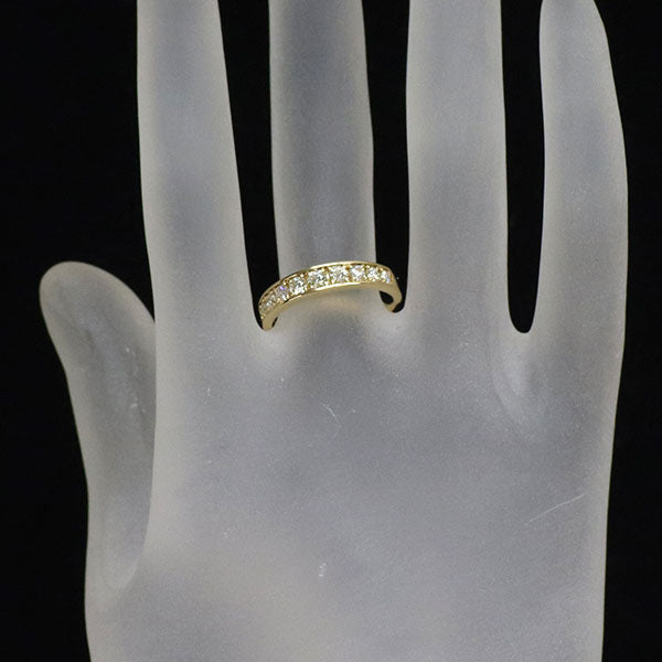 K18YG H&C ダイヤモンド リング 0.52ct ハーフエタニティ