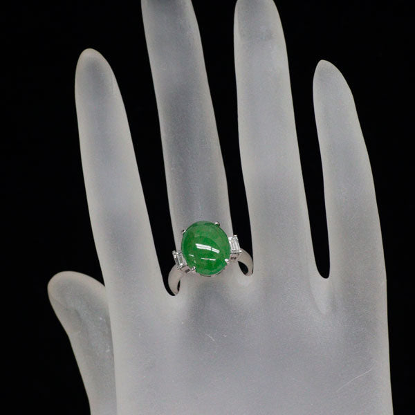 【ご奉仕】Pt900天然翡翠ダイヤモンドリング Jadeite Pt900翡翠 ダイヤモンドリング (NO.49334-B) – JEX宝石