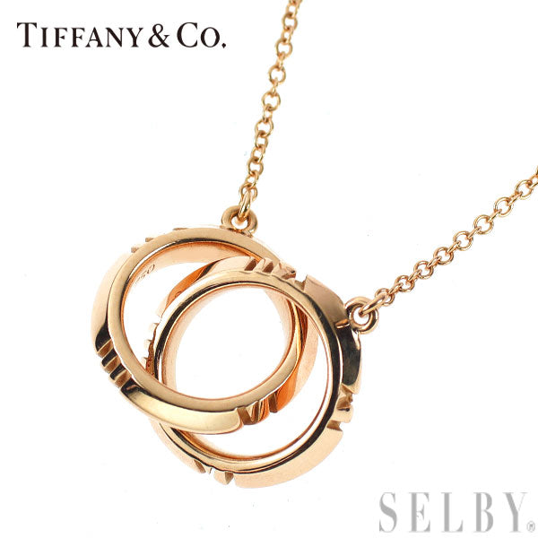 ティファニー K18PG ペンダントネックレス アトラス X クローズド インターロッキング