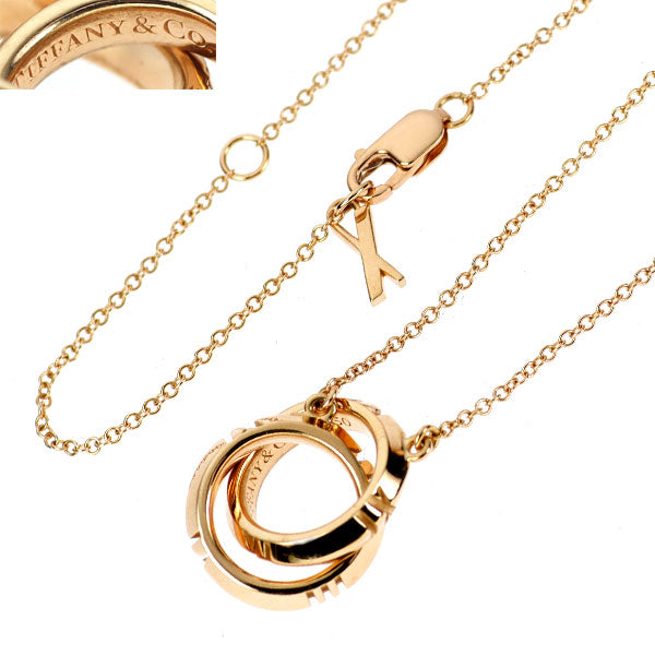 ティファニー K18PG ペンダントネックレス アトラス X クローズド インターロッキング