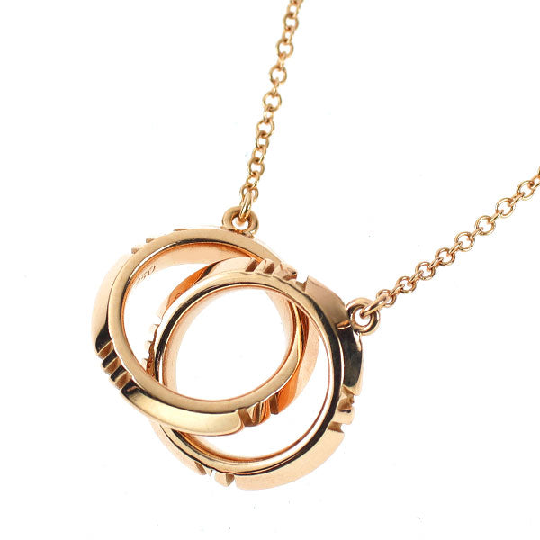 ティファニー K18PG ペンダントネックレス アトラス X クローズド インターロッキング