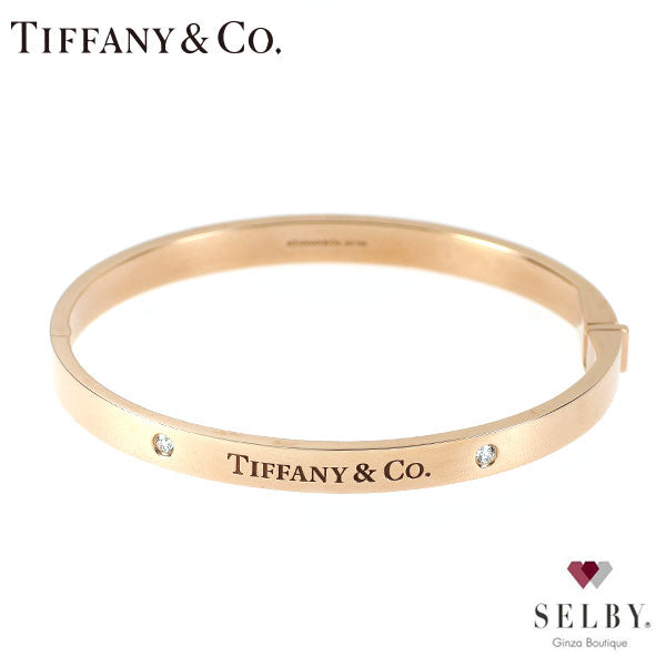 ティファニー K18PG ダイヤモンド バングル ヒンジ 《セルビー銀座店》【中古】