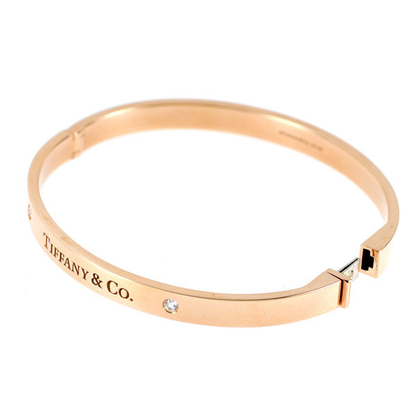 ティファニー K18PG ダイヤモンド バングル ヒンジ 《セルビー銀座店》【中古】