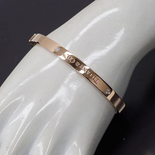 ティファニー K18PG ダイヤモンド バングル ヒンジ 《セルビー銀座店》【中古】