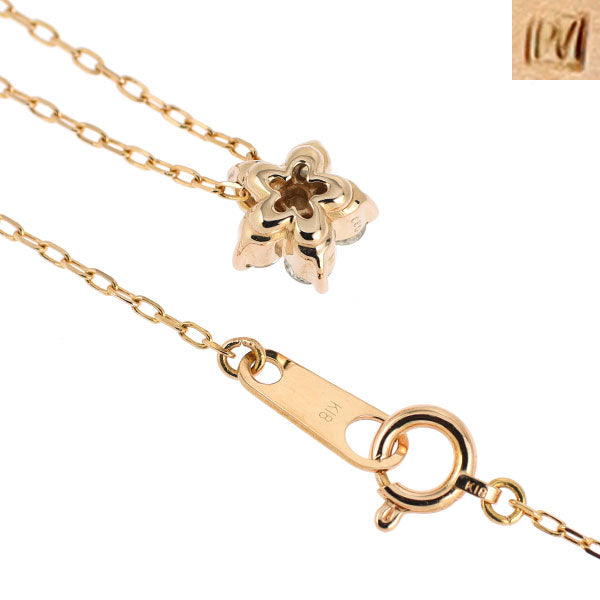 ポンテヴェキオ K18PG ダイヤモンド ペンダントネックレス 0.30ct フラワー