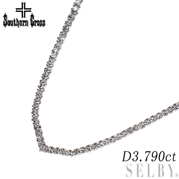 サザンクロス Pt900 ダイヤモンド ネックレス 3.790ct