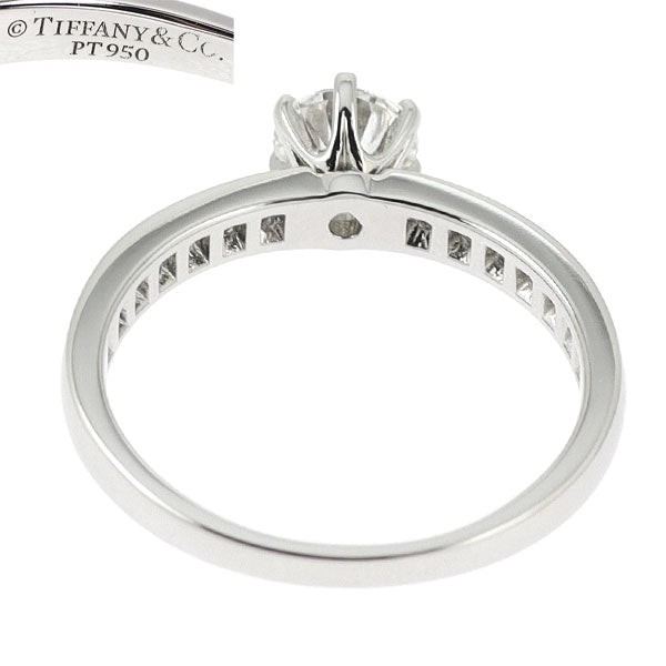 ティファニー Pt950 ダイヤモンド リング 0.52ct ソリティアチャネルセッティング