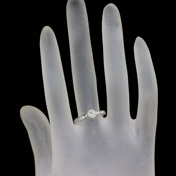 ティファニー Pt950 ダイヤモンド リング 0.52ct ソリティアチャネルセッティング