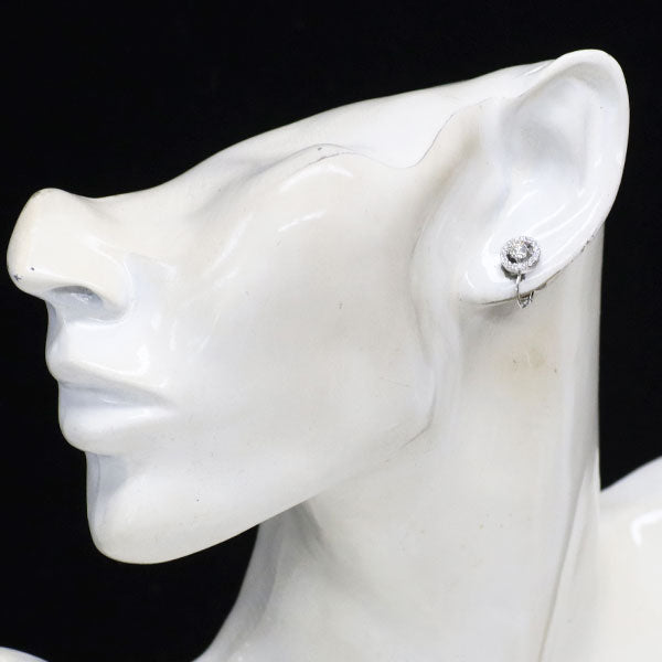 サバース Pt900/ K14WG ダイヤモンド イヤリング 0.41ct D0.30ct イヤリング加工品