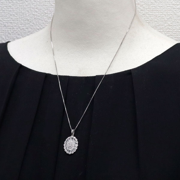 K18WG ダイヤモンド ペンダントネックレス 1.00ct