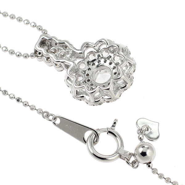 K18WG ローズカット ダイヤモンド  ペンダントネックレス 0.415ct D0.78ct