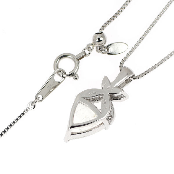 Pt900/ Pt850 強蛍光スカポライト ダイヤモンド ペンダントネックレス 1.07ct D0.12ct