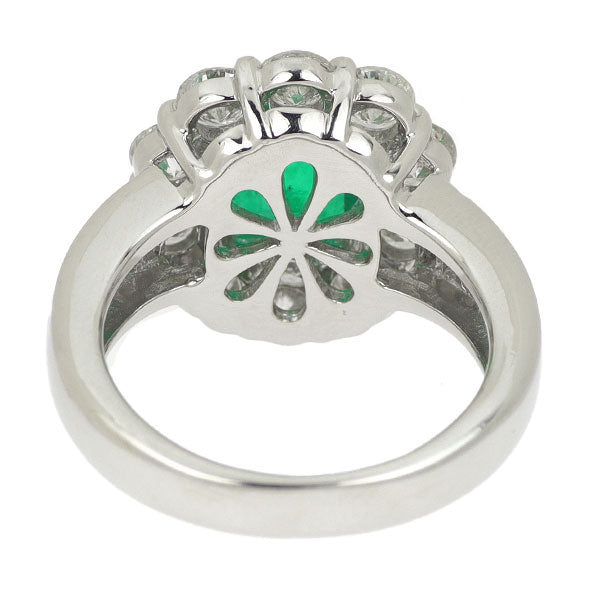 Pt900 エメラルド ダイヤモンド リング 2.40ct D2.03ct