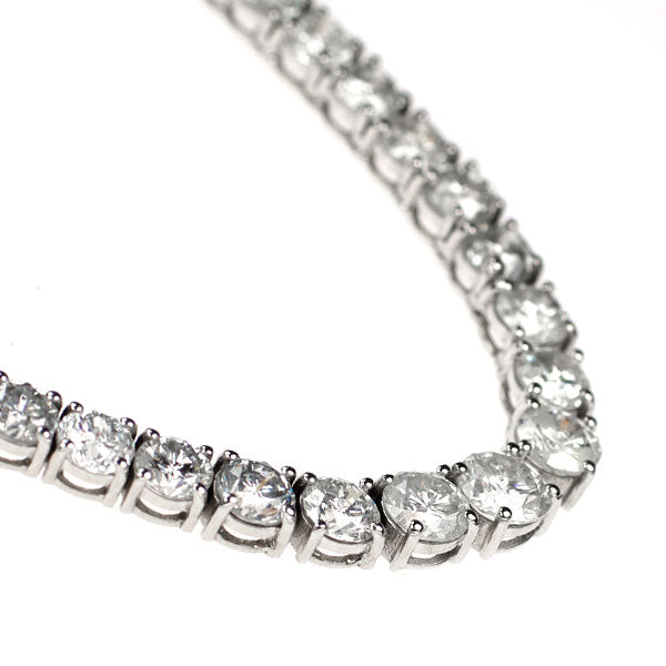 K18WG ダイヤモンド ネックレス 21.22ct テニス