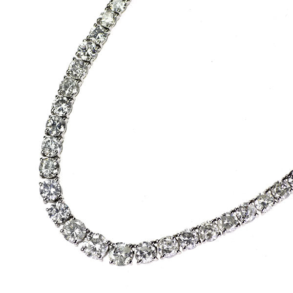 K18WG ダイヤモンド ネックレス 21.22ct テニス