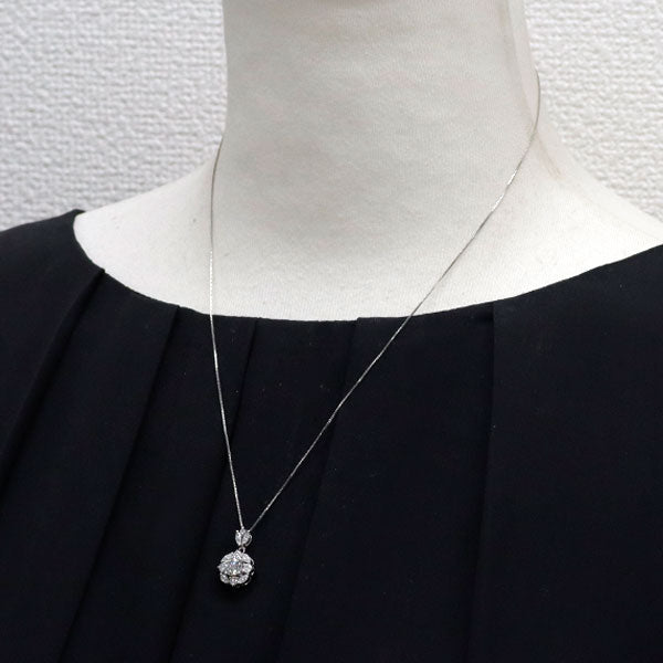Pt900/ Pt850 ダイヤモンド  ペンダントネックレス 0.612ct D0.59ct
