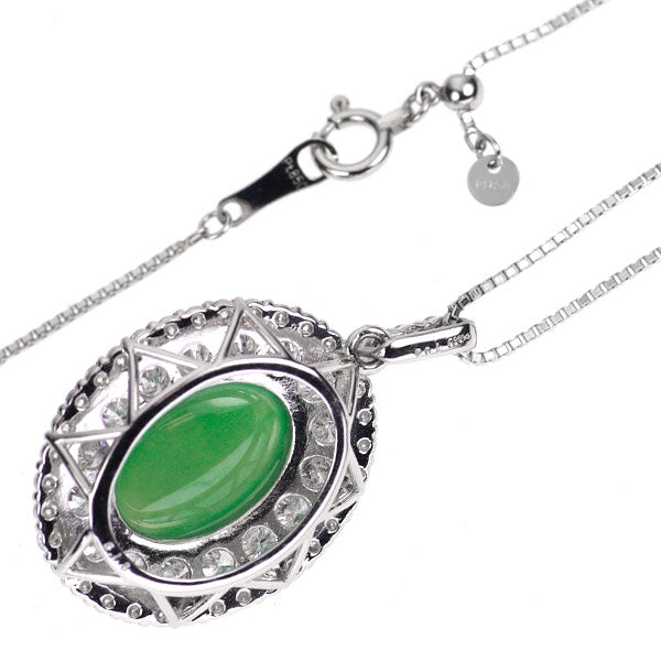 Pt950/ Pt850 翡翠 ダイヤモンド ペンダントネックレス 6.13ct D1.63ct